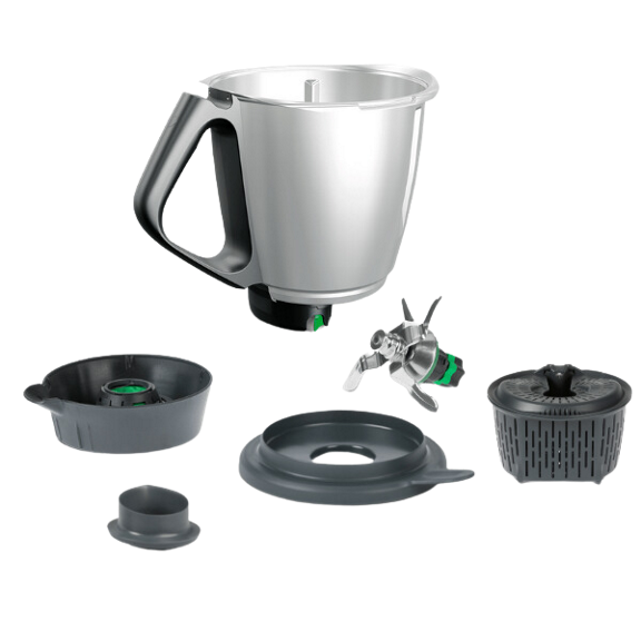 Vorwerk Bimby Tm6 FULL ❄️SNOW WHITE❄️ Nuovo Scatolato + DOPPIO BOCCALE + AFFETTATUTTO - DGFOLLETTO SERVICE 