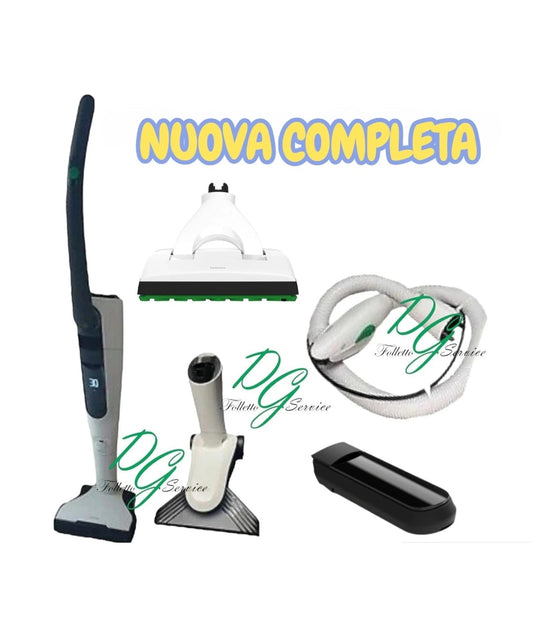 FOLLETTO VK7S SENZA FILO CON 2 BATTERIE COMPLETO MULTIFUNZIONE +PICCHIO + PULILAVA + SACCA TUTTO NUOVO